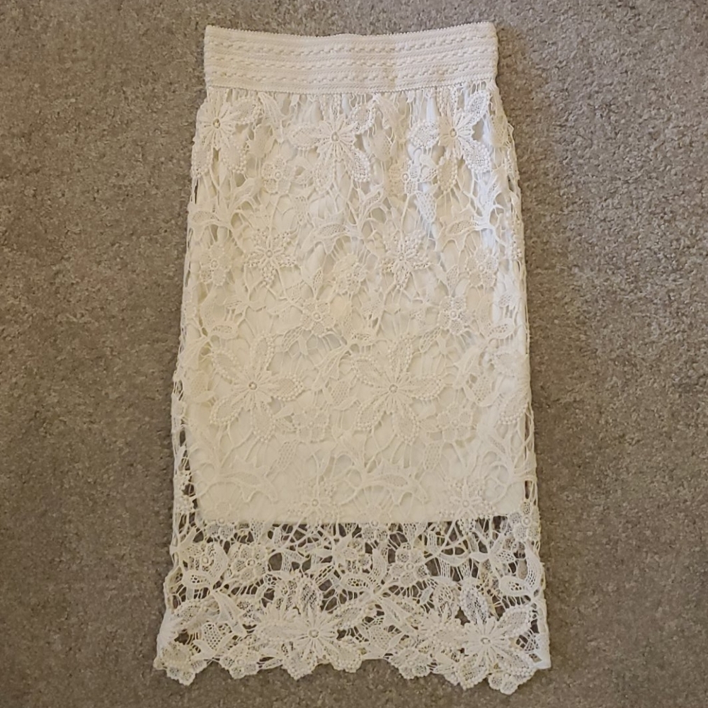NWT Kenar Brand Crochet Knit Pencil Skirt